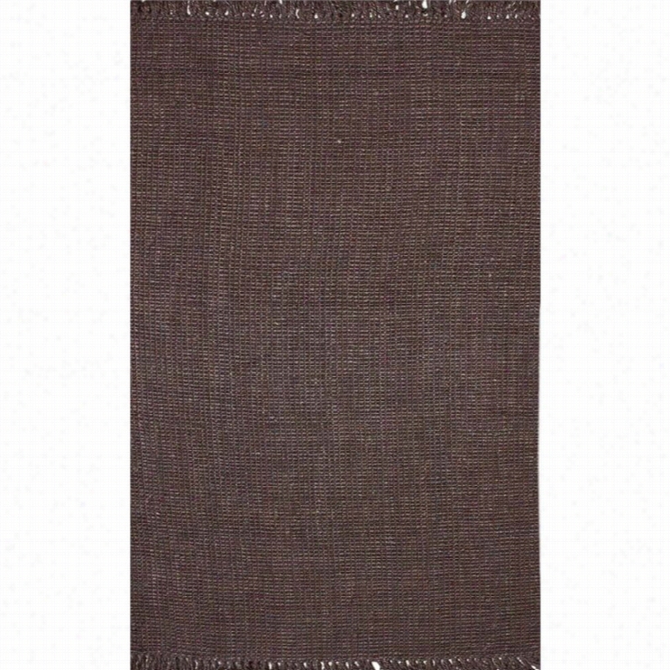 Nuloo M 5' X 7'6 Hand Woven Chunky Loo Jute Rug In Chocolate