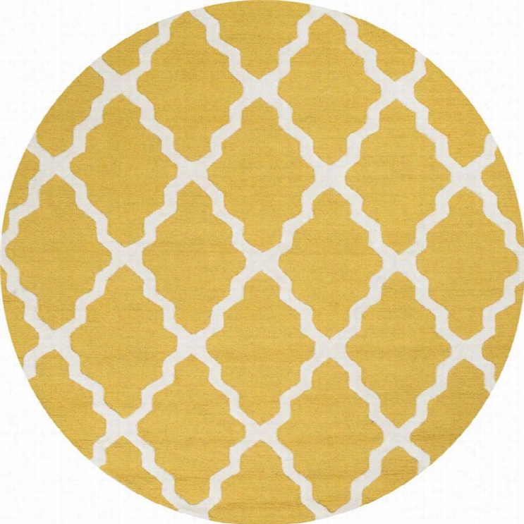 Nuloom 6' X 6' Hand Hooked Marrakech Trellis Round Rug In Gold