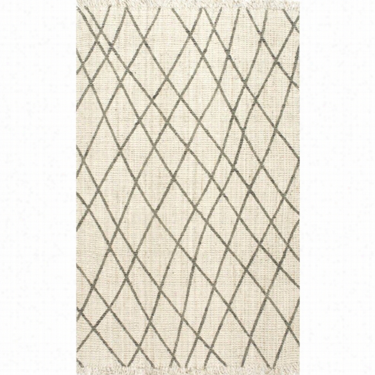 Nuloom 8' X 10' Hand Woven Lattice Delcie Rug In Bleached