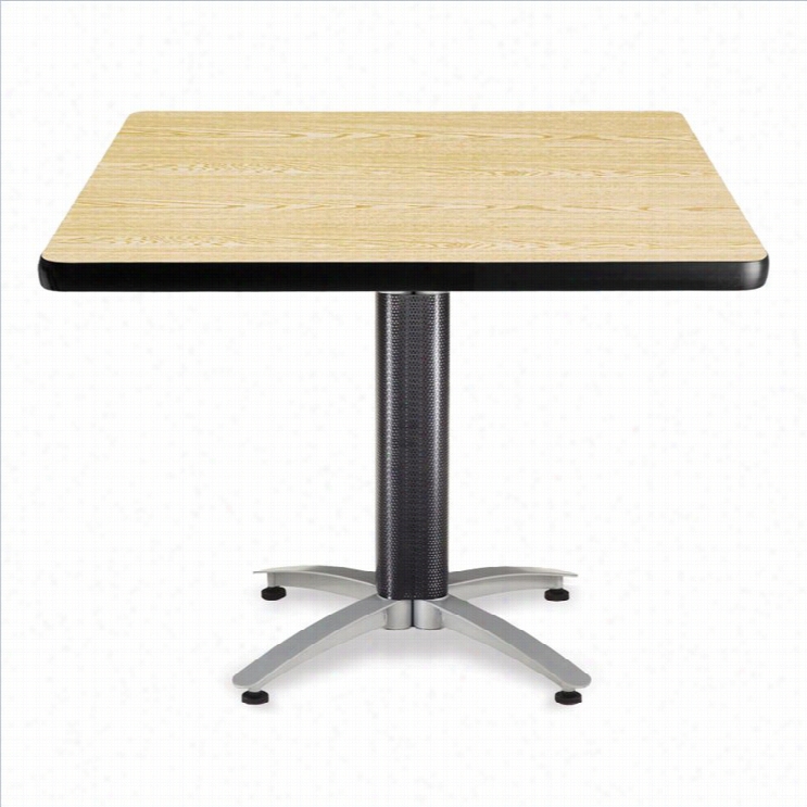 Ofm Mesh Base 42 Square Table In Oaak