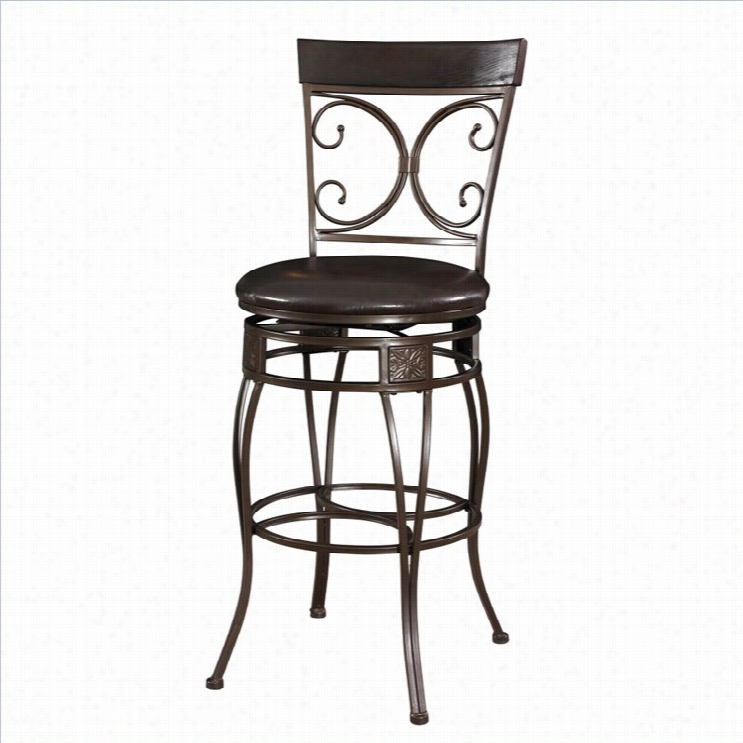 Powell Furnitre Great And Tall 30 Back To Back Scroll Bar Stool