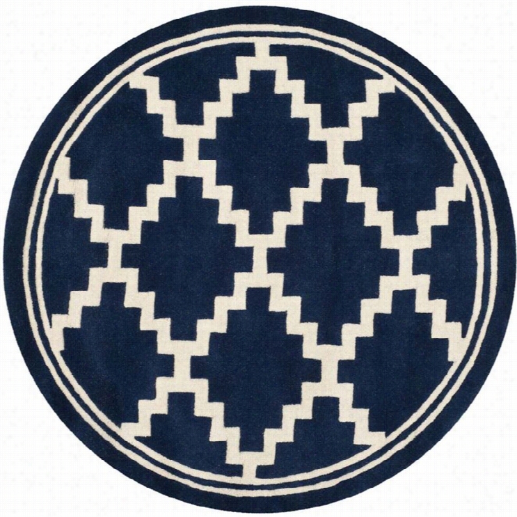 Safavieh Chtham Navy Conntemporary Rug - Move About 5'