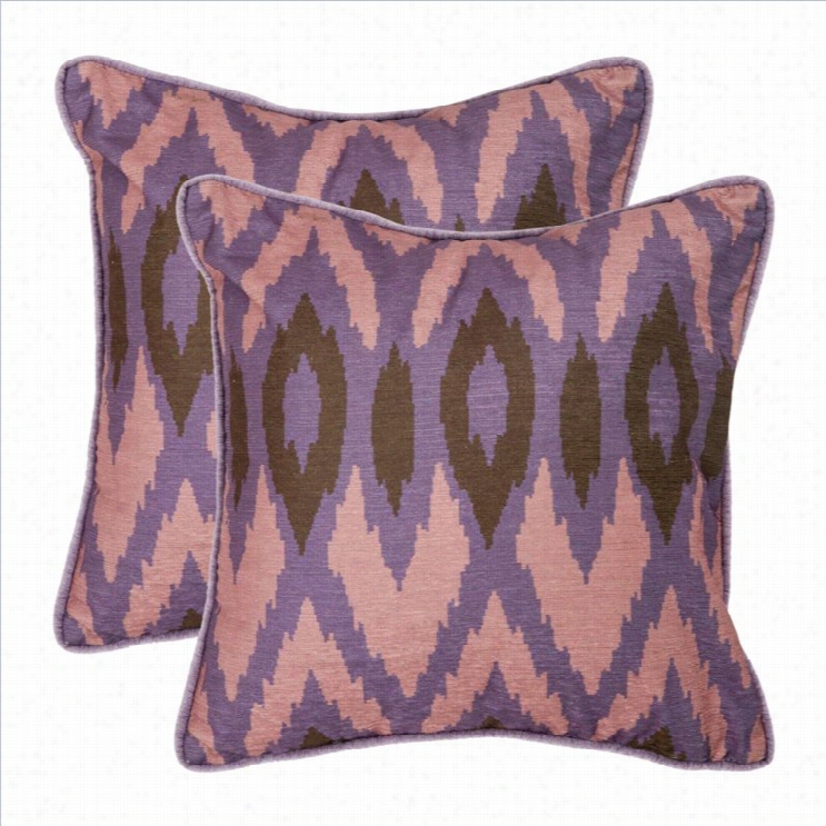 Safavieh Easton Polyester 20-inch Pillows In Lavander (set Of 2)
