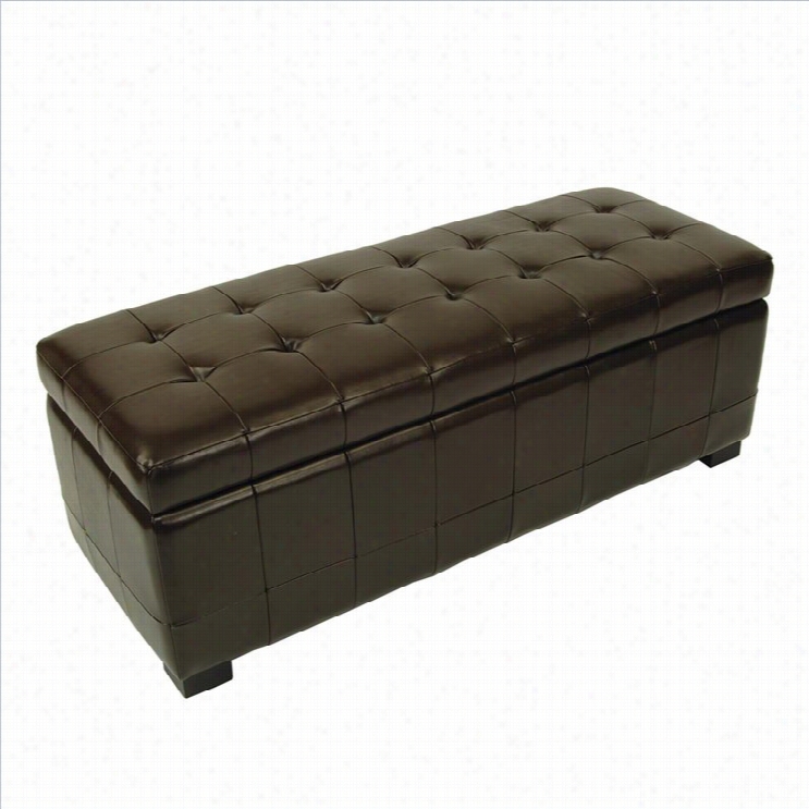 Safavieh Large Manhattan Beech Wood Storage Bench In Brown