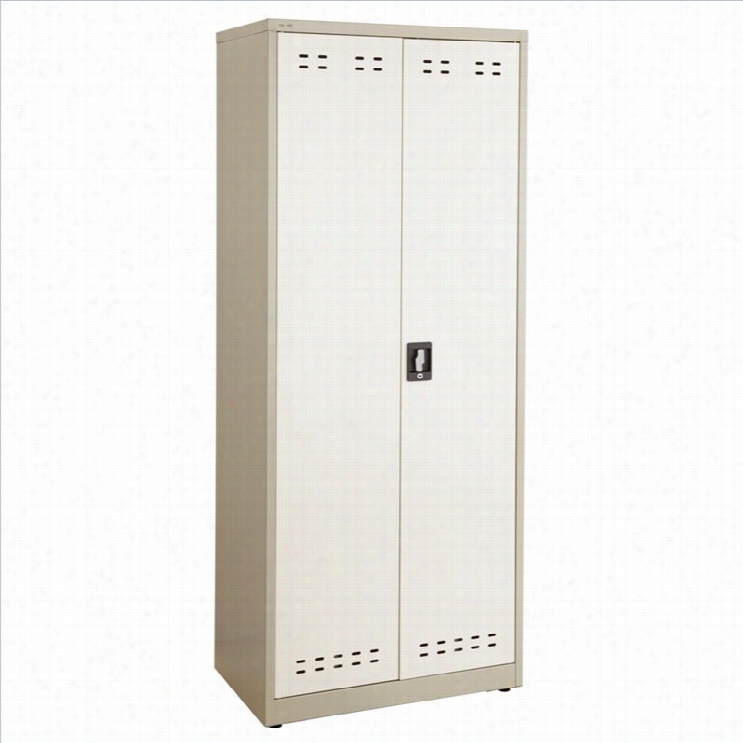 Safco 72h Steel Storage Cabinet In Tan