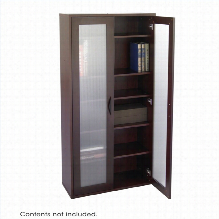 Safco Apes Modular Storage Tall Cabinet In Mahoggany