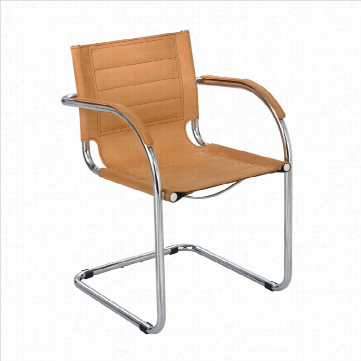 Safco Flaunt Guest Chair Camel Micro Fiber In Camel