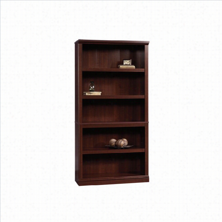 Sauder 5 Shel F Bookcase In Sselect Cherry