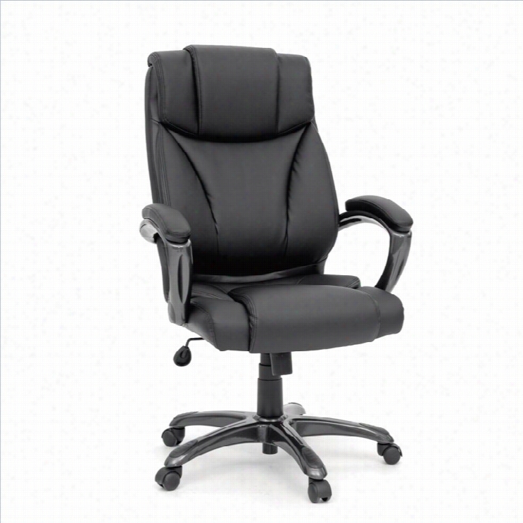 Sauder Executive Office Chair Leather Black In Office Chair Black