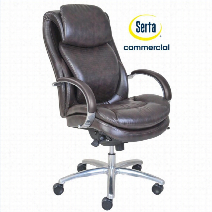 Serta At Home Wellness By Design  Air Trading Series 100 Executive Officce Chair N Brown