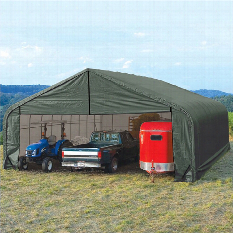 Shelterlogic 30'x20'x20' Peak Style Shelter In Green