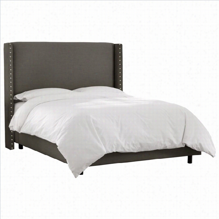 Skyline Furniture Button Bed In Gray-full