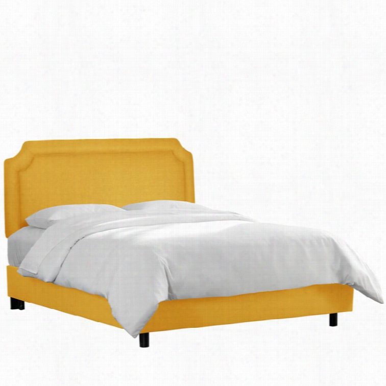 Skyline Notched Bed In Linen F Rnch Yellow-twin