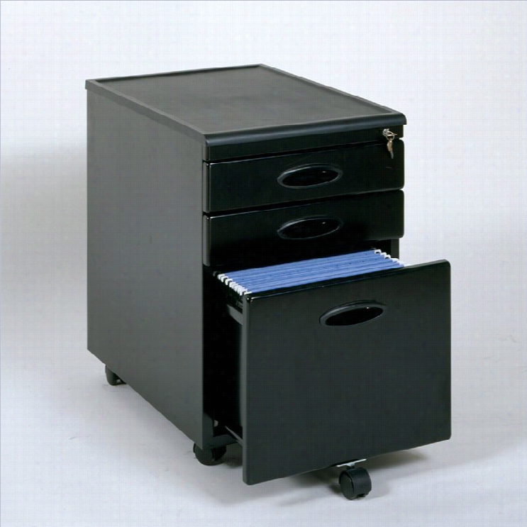 Studio Rta 3 Drawerm Etaal Moible Filing Cabinet In Black