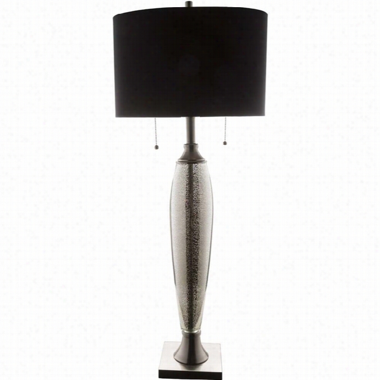 Suyra Adair Glass Table Lamp In Black