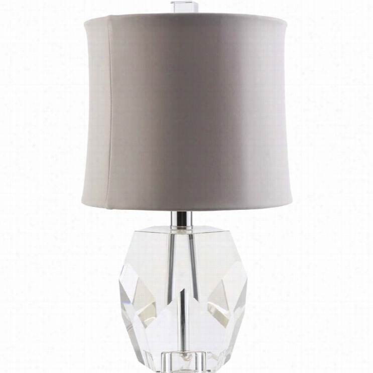 Surya Miramar Crystal Table Lamp In Taupe