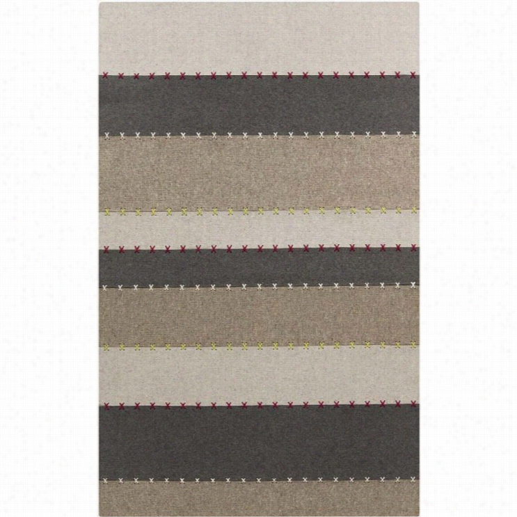Surya Filament 5' X 8' Hand Crafted Wool Rug In Gray