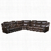 Catnapper Dallas Leather Reclining Sectional in Tobacco