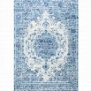 Nuloom 9' x 12' Machine Made Ashby Rug in Blue
