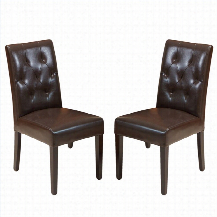 Trent Home Rockwell Ddining Chair In Brown (set Of 2)