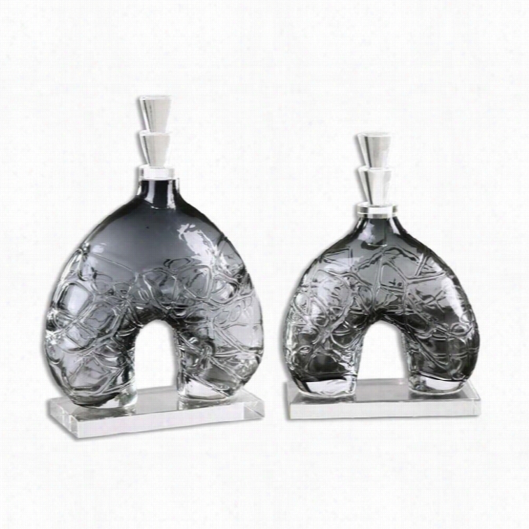 Uttermost Cozmo Glass Sculptures (set Of 2)