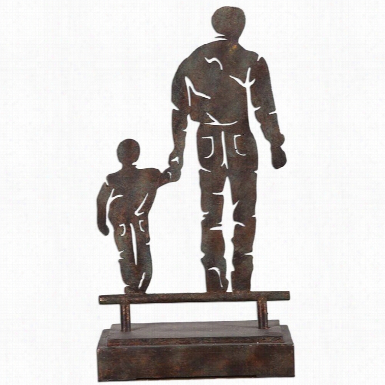 Uttermost Father Son Walk Metal Sculpture