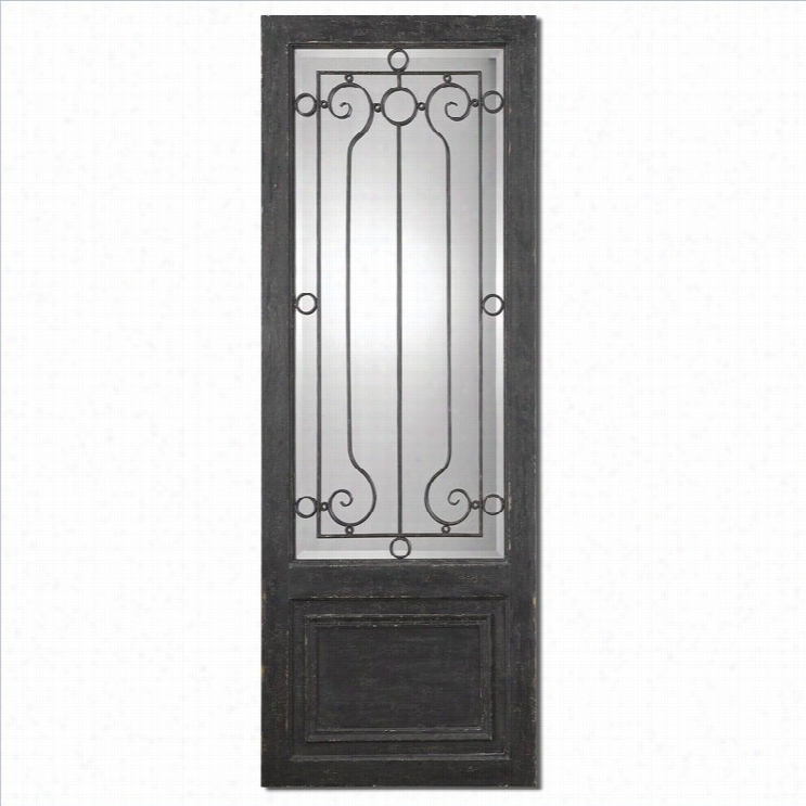 Uttermost Teulada Mirror In Heavily Diatressed Age D Black