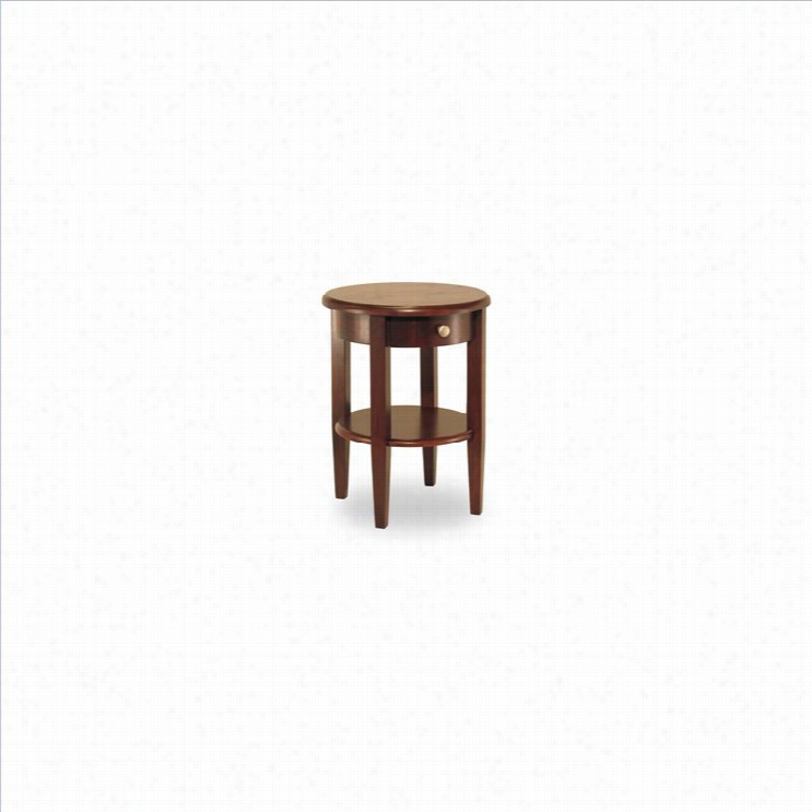 Cheerful Concord Wood Round End Table