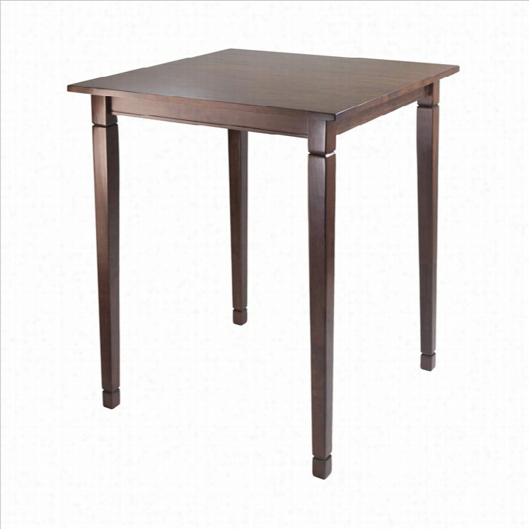 Winsome Kingsgate High Dining Tablle In Antique Walnut