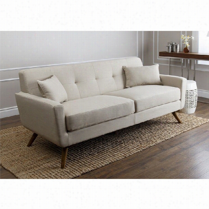 Abbyson Living Bayview Fabric Sofa In Ivory