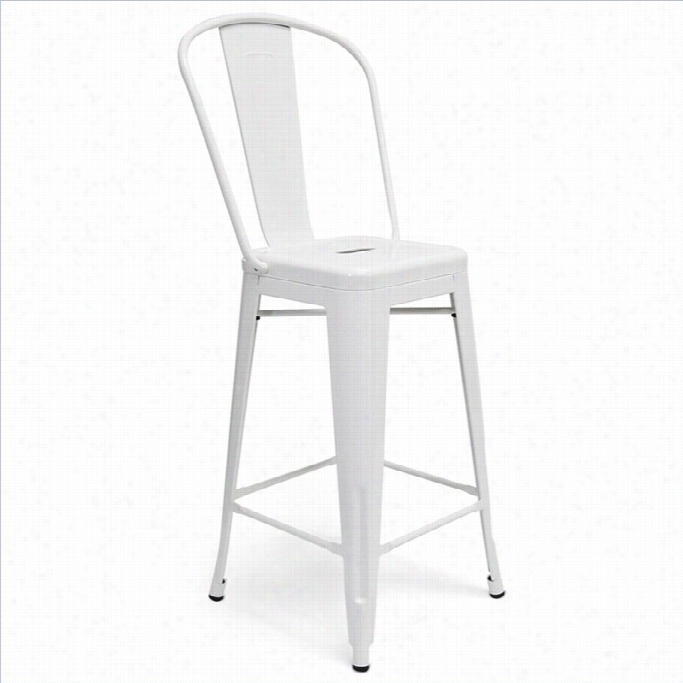 Aeon  Furniture Garvin 26 Counter Stool In White (set Of 2)