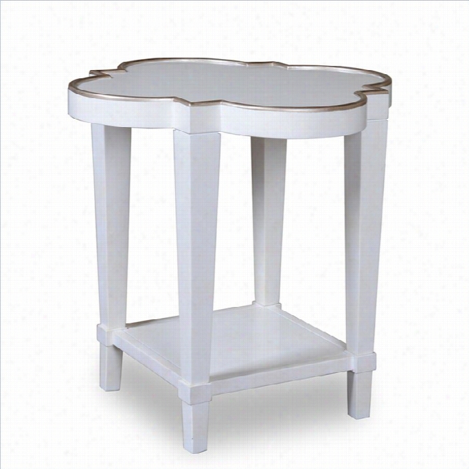 A..t. Equipage Comopolitan Shaped End Table In Parchment