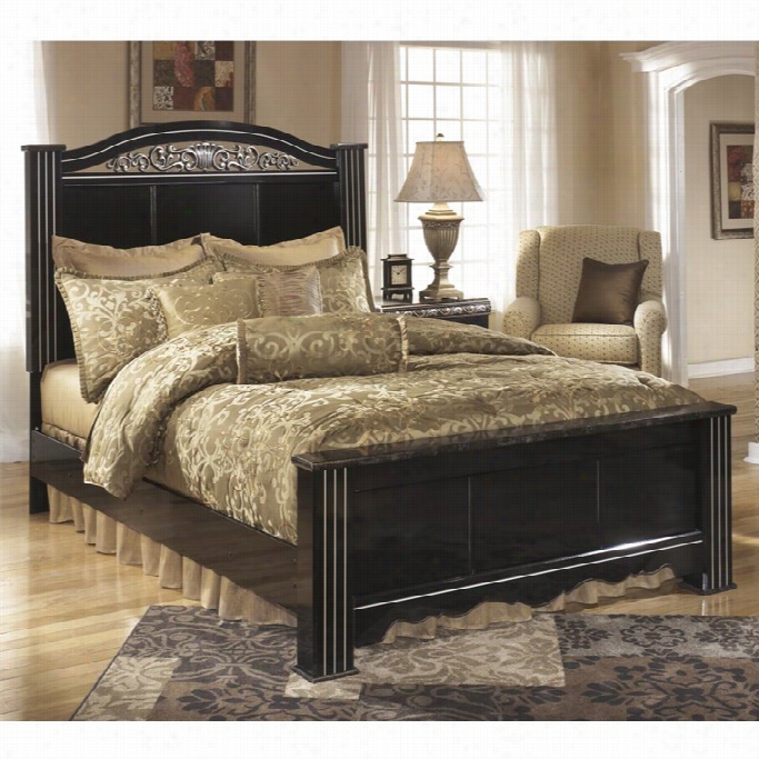 Ashley Constellations Wood Poster Panel Bed In Black