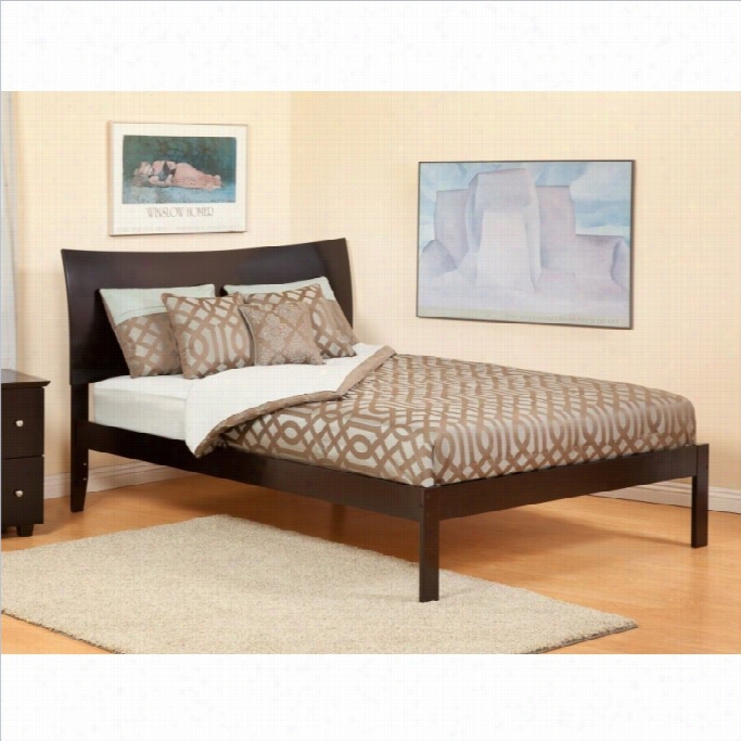 Atllantic Furniture Soho Bed With Open Foot Rail In Espressofull Size