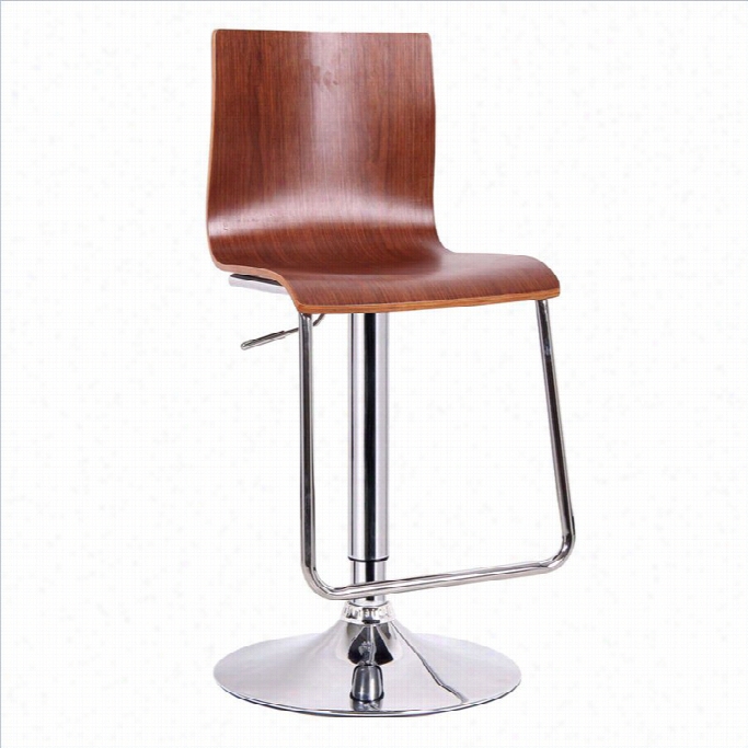 Baxton Studio Lynch Bar Stool In Walnut (set Of 2)