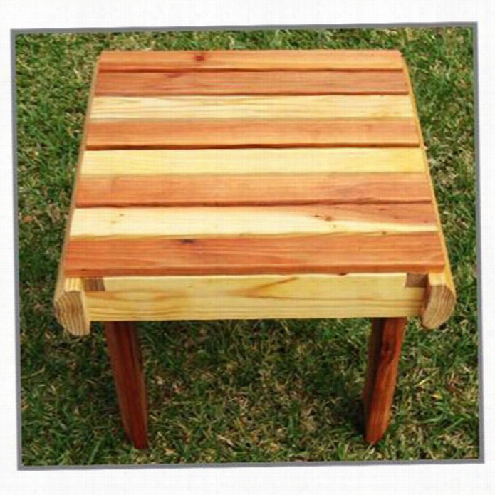 Best Redwood Wood Beach Patio Side Table-mahogany