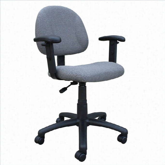 Boxs Offfice Products Dx Posture Office Chair With Adjustable Arms In Gray