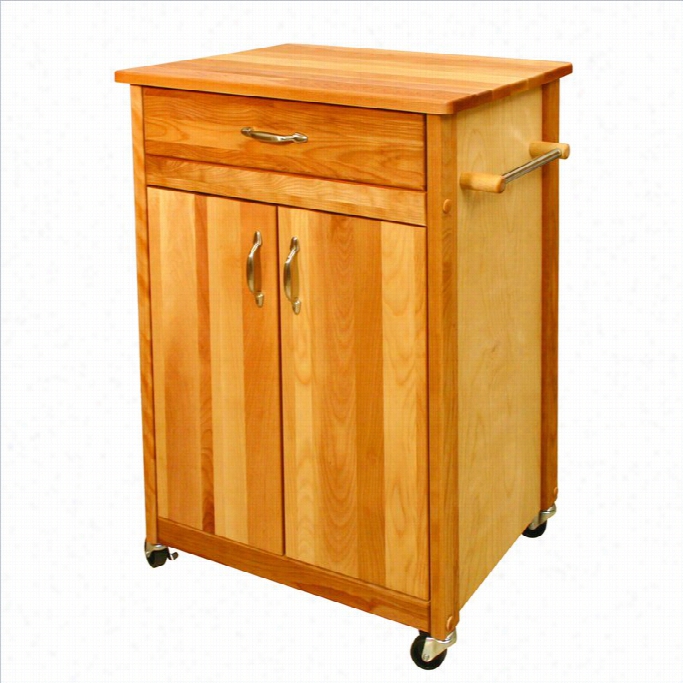 Catskill Craftsmen 25 Inch Butcher Block Kitchen Cart