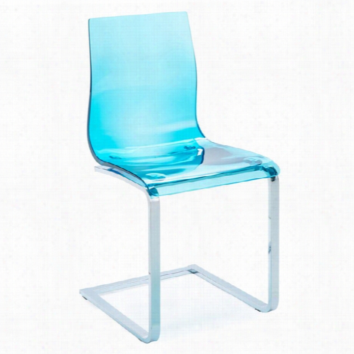 Domitalia Gel-sl Dining Chair In Transparent Blue