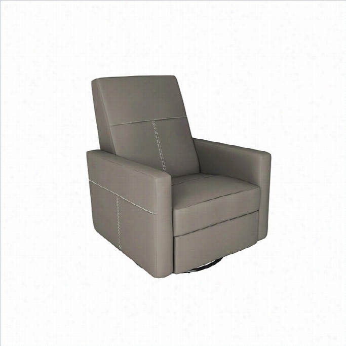 Dutailier Minho Leather Glider Recliner And Swivel With Footrest