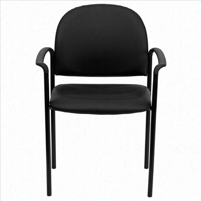 Flash Furniture Comfortable Side Gues Tcahir In Black