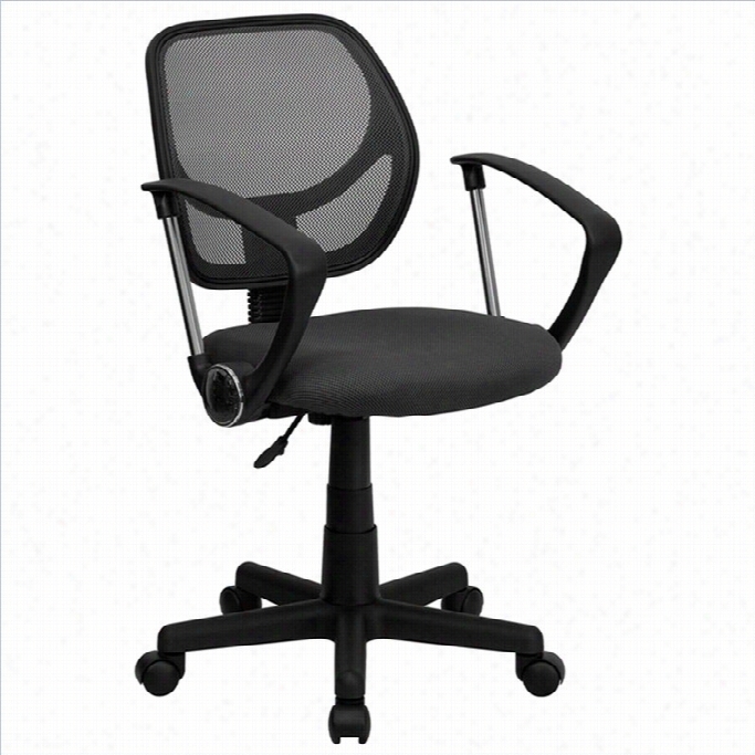 Flash Firniture Mid-bacm Gray Mesh Office Chair