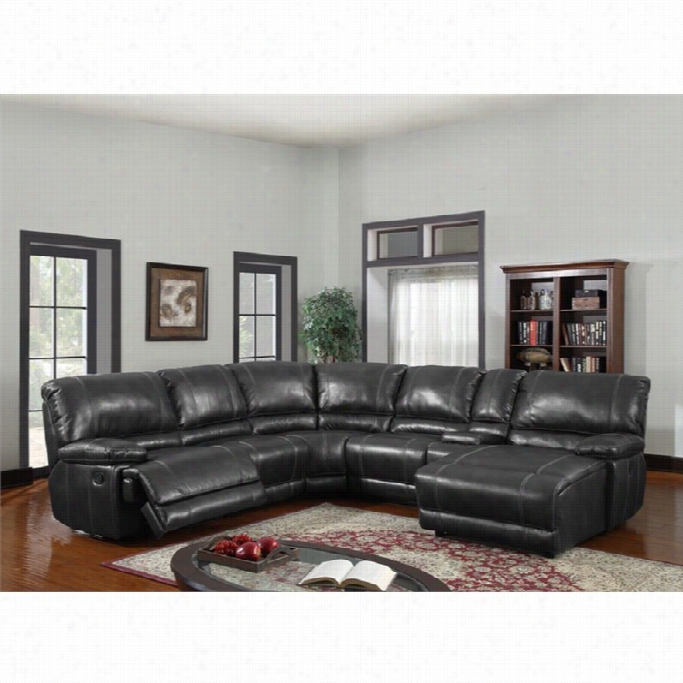 Global Furniture Usa Leather Sectional In Black