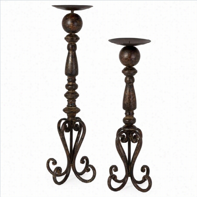 Imaxc Orporation Darby Candlestands (set Of 2)