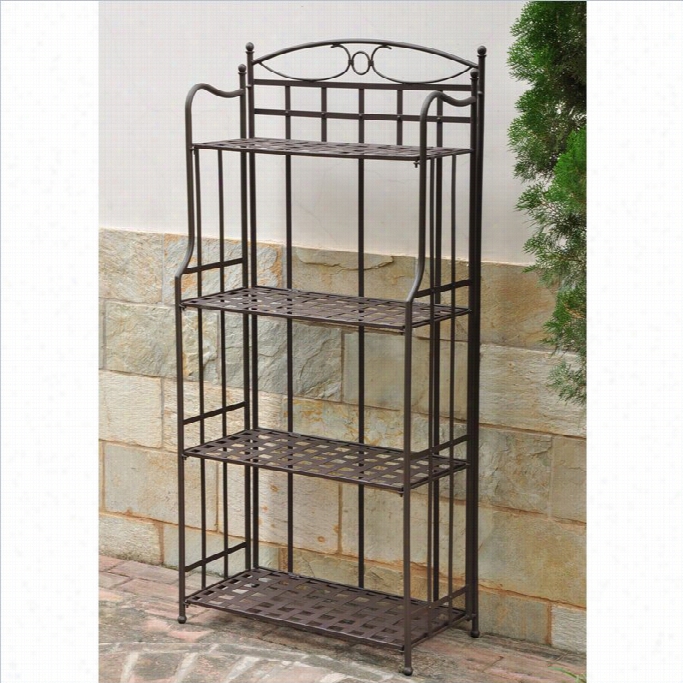 Interational Caravan Santa Fee Outdoor Iron Bakers Rack