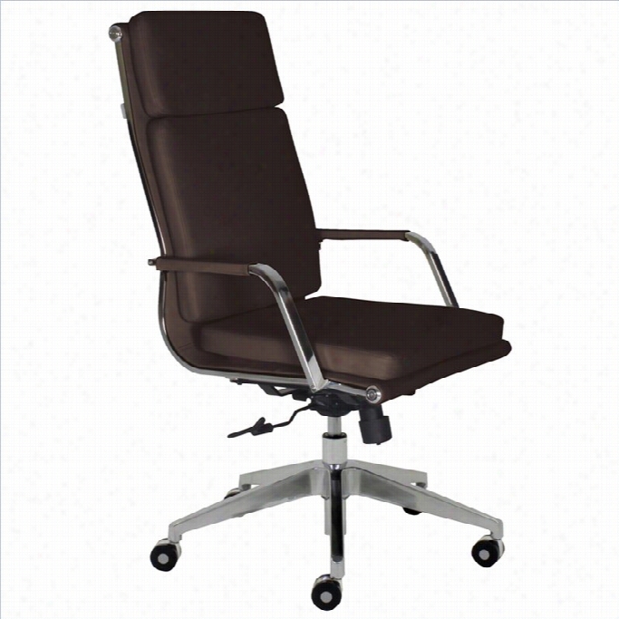 Jesper Station  Greta High Back Office Chair In Brown W Casters