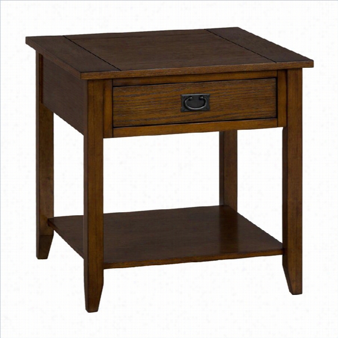 Jofran 1032 Seres End Table In Mission Oak