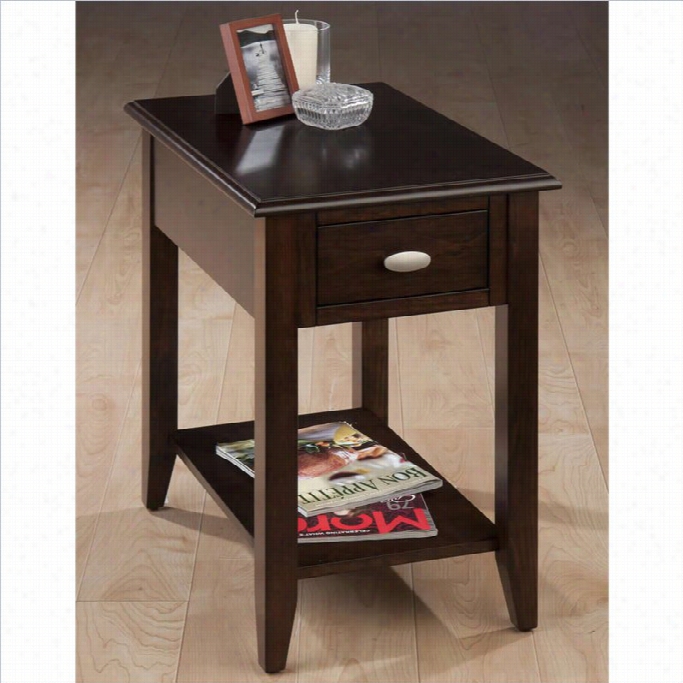 Jofran Chairside Table Inmerlot Finish