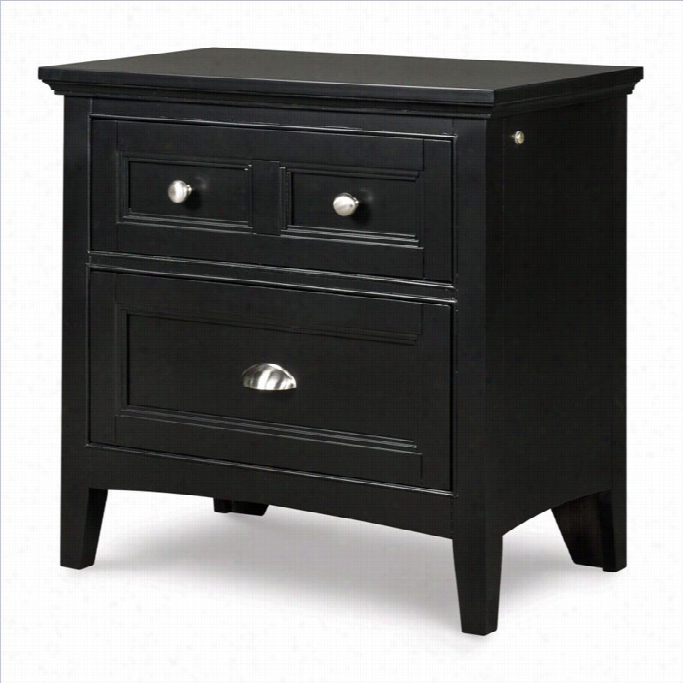 Magnussen Bennett 2 Drwwer Nightstandin Black Finish