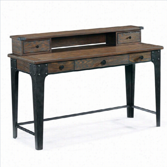 Magnussen Lakehurst Wood Sofa Table Desk In Natural Oak